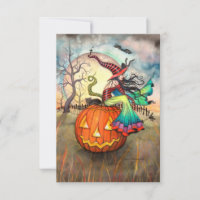 One Giant Pumpkin Halloween Postcard