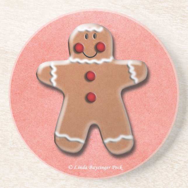 One Gingerbread Cookie Coaster (Front)