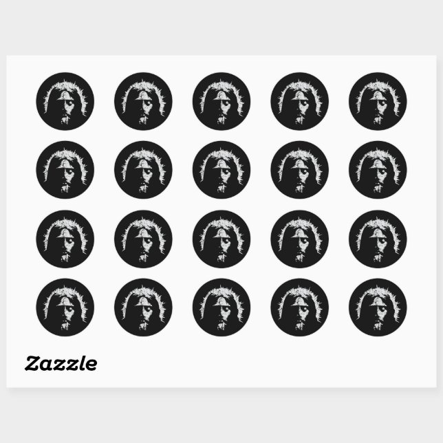 One God | Jesus' Face Classic Round Sticker (Sheet)