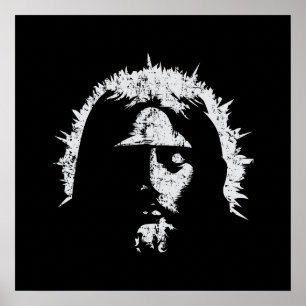 One God Jesus' Face Poster