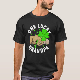 One Grandpa Shamrock Sunset Irish St Patricks Day T-Shirt