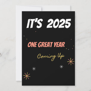 ONE GREAT YEAR COMING UP Positive affirmations  Holiday Card