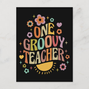 One groovy teacher postcard