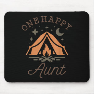 One happy aunt camper 1st birthday camping family mouse pad