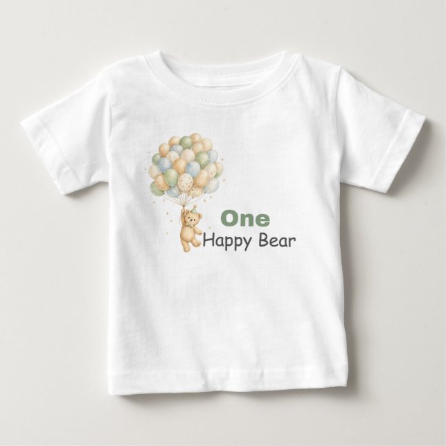 One Happy Bear Baby T-Shirt (Front)