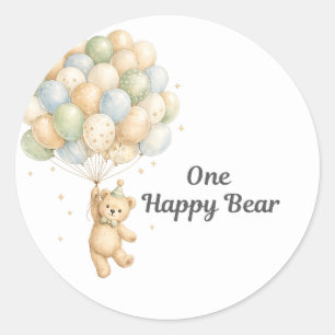 One Happy Bear Sticker