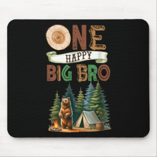 One Happy Big Bro Camper First Birthday Camping Be Mouse Pad
