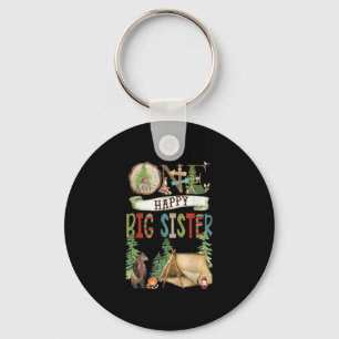 One Happy Big Sister Camper First Birthday Camng B Key Ring