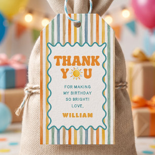 One Happy Boy 1st Birthday Sunshine Gift Tags