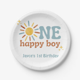 One Happy Boy, 1st Trip Around The Sun Paper Plate