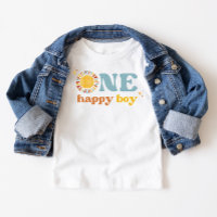 One Happy Boy Boho Sun 1st Birthday