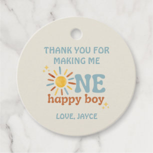 One Happy Boy Favor Tag