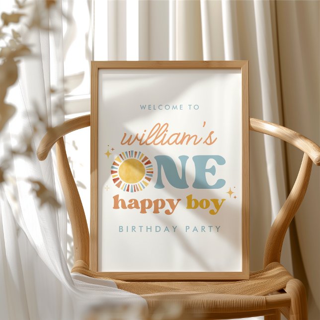 One Happy Boy Sun 1st Birthday Welcome Sign (Creator Uploaded)
