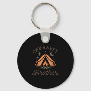 One happy brother camper 1st birthday camping key ring