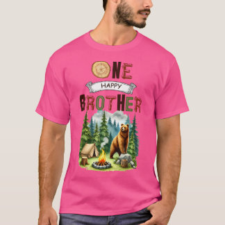 One Happy Brother Camper First Birthday Camping Be T-Shirt
