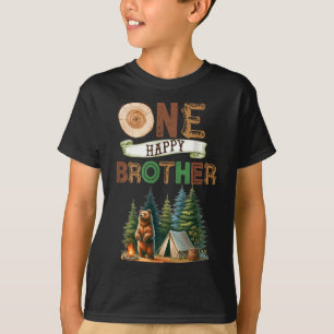 One Happy Brother Camper First Birthday Camping Be T-Shirt