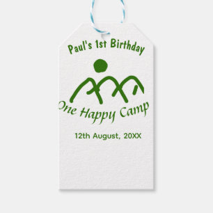 One happy camp green mountain sun 1st birthday gift tags