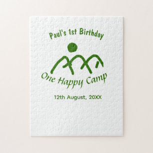One happy camp green mountain sun 1st birthday jigsaw puzzle