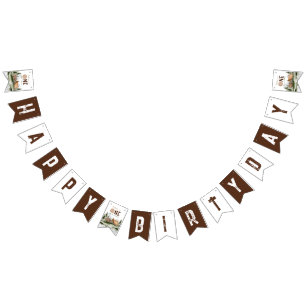 One Happy Camper Bear Forest First Birthday Bunting
