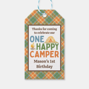 One Happy Camper Birthday Favour Tags