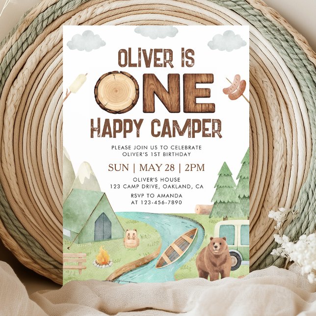 One Happy Camper Birthday Invitation (Creator Uploaded)