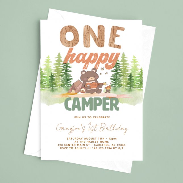 One Happy Camper Birthday Invitation (Creator Uploaded)