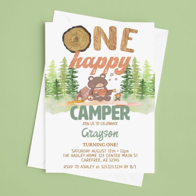 One Happy Camper Birthday Invitation (Creator Uploaded)