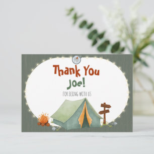 One Happy Camper Birthday Thank You Card