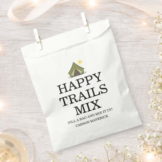 One Happy Camper Boys Birthday  Favour Bags (Clipped)