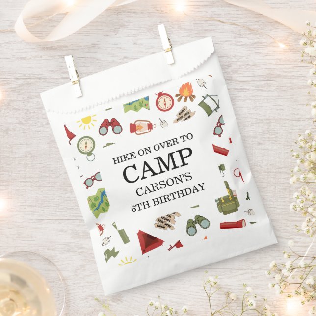 One Happy Camper Boys Birthday  Favour Bags (Clipped)