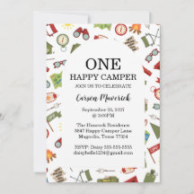 One Happy Camper Boys Birthday