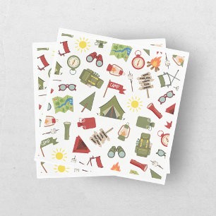 One Happy Camper Boys Birthday  Napkin