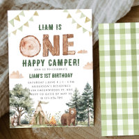One Happy Camper Camping Boy 1st Birthday
