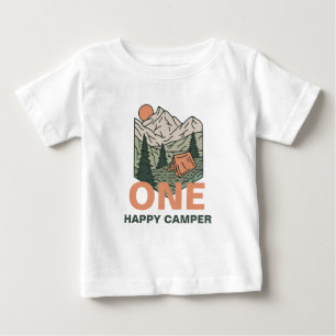 One Happy Camper First Birthday  Baby T-Shirt