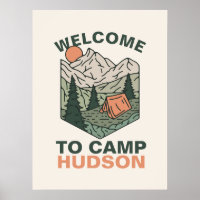 One Happy Camper First Birthday Party Welcome Sign