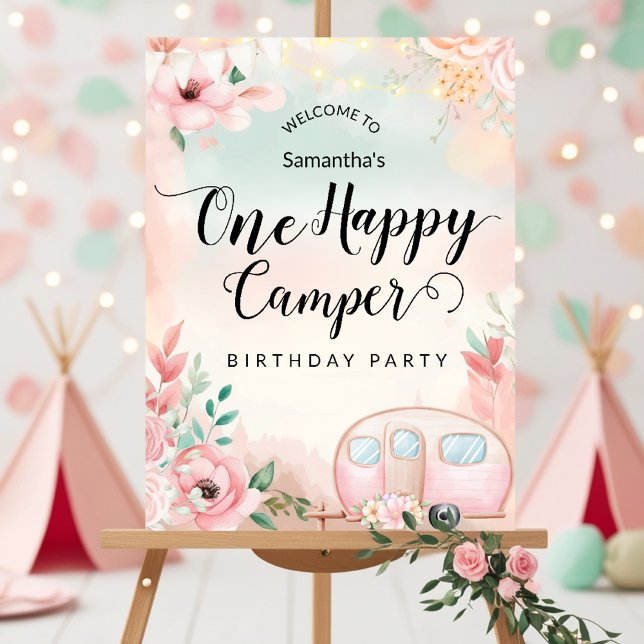 One Happy Camper First Birthday Poster (Creator Uploaded)