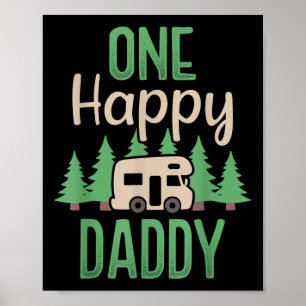 One Happy Camper Happy Daddy First Birthday Party Poster