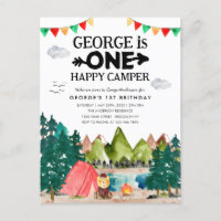 ONE Happy Camper Mountains Camping 1st Birthday