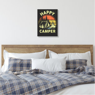 One Happy Camper Toddler Boy Funny Camping Canvas Print