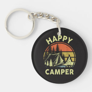One Happy Camper Toddler Boy Funny Camping Key Ring