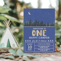 One Happy Camper Under the Stars Starry Night 1st
