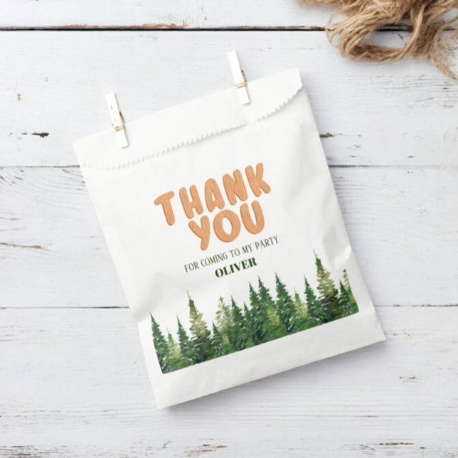 One Happy Camper Wood Boys 1st Birthday Favour Bags (Creator Uploaded)