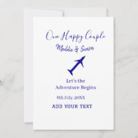 One happy Couple let's adventure begins wedding co