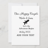 One happy Couple let's adventure begins wedding co