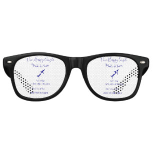 One happy Couple let's adventure begins wedding co Retro Sunglasses