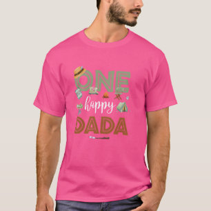 One Happy Dada Camper First Birthday Camping Party T-Shirt