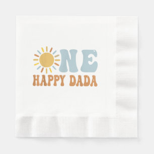 One Happy Dada of The Birthday First Trip Around t Napkin