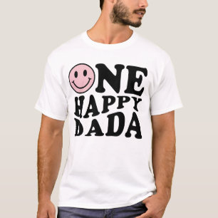 One Happy Dada Pink Matching One Family Birthday T-Shirt