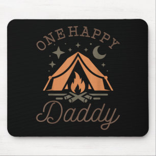 One happy daddy camper 1st birthday camping family mouse pad