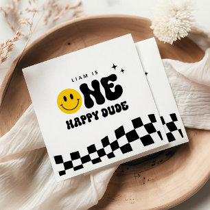 ONE Happy Dude 1st Birthday Party Napkins